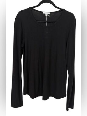 Standard James Perse Black Long Sleeve Crew Neck Tee New? Size 3 (Large)